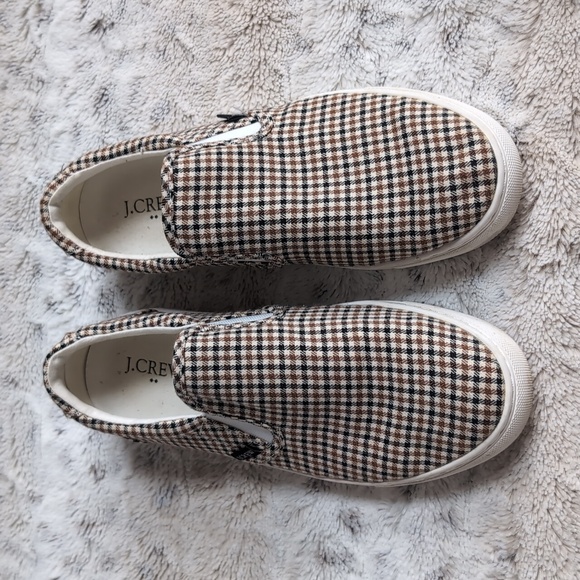 J. Crew Factory Plaid Slip-On Sneakers - Picture 4 of 7